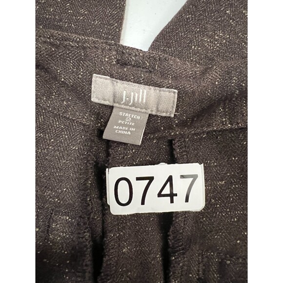 J Jill Women's Stretch Brown Trousers Dress Pants Polyester Rayon Size 2 Petite - Picture 10 of 10